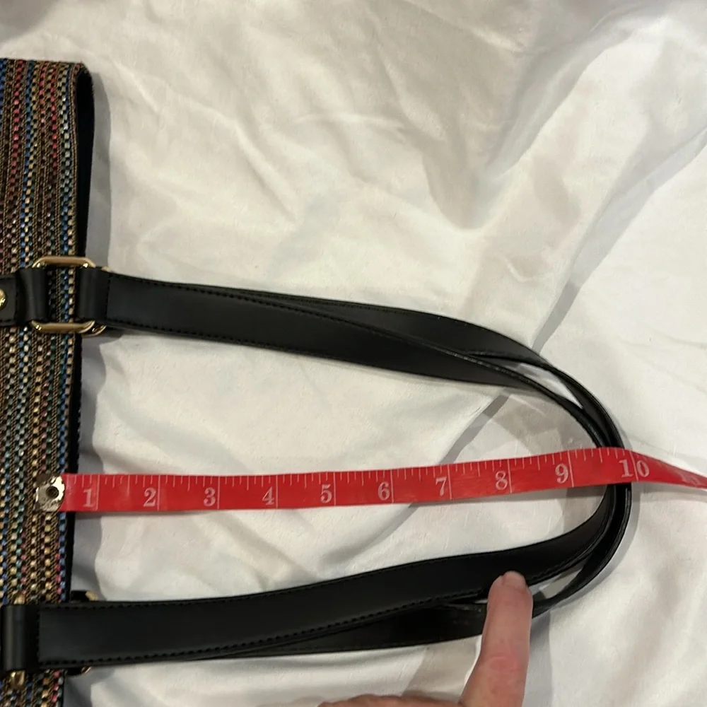 Calvin Klein Nylon purse with multi-colored band. - Picture 8 of 10
